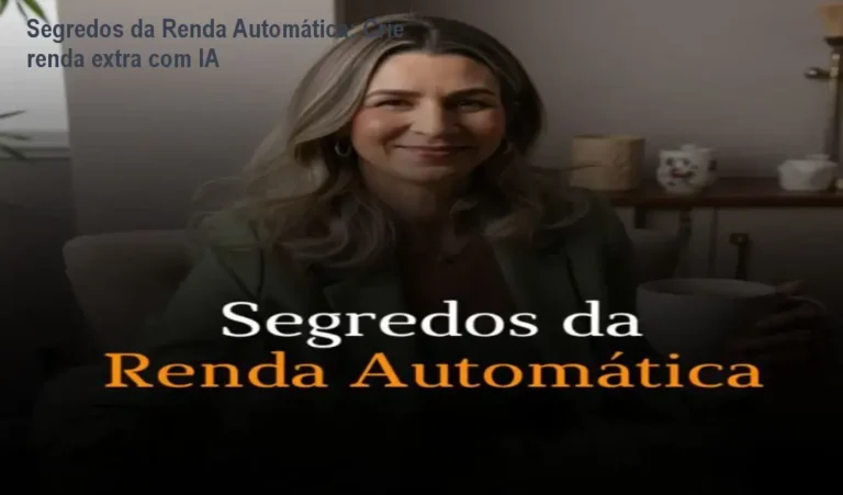 Curso online Segredos da Renda Automática mostrando como criar renda extra automática usando inteligência artificial