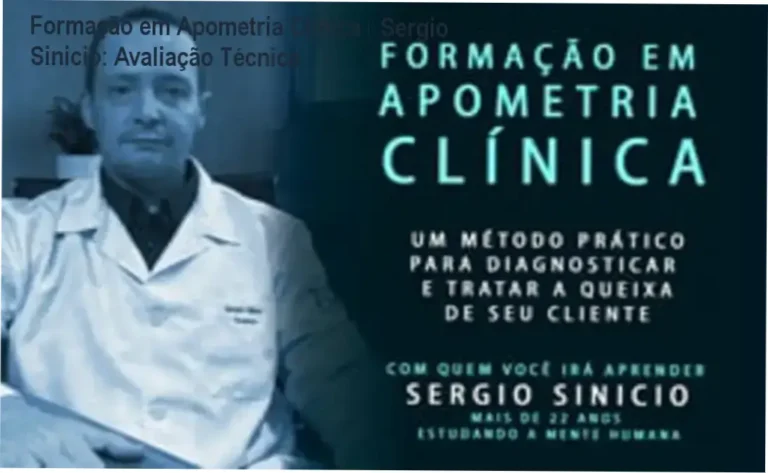 Imagem da capa da Formação em Apometria Clínica de Sergio Sinicio, mostrando módulos de aprendizado
