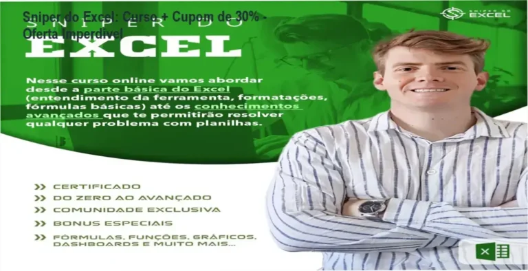 Sniper do Excel de Gabriel Venturini – cupom de desconto exclusivo