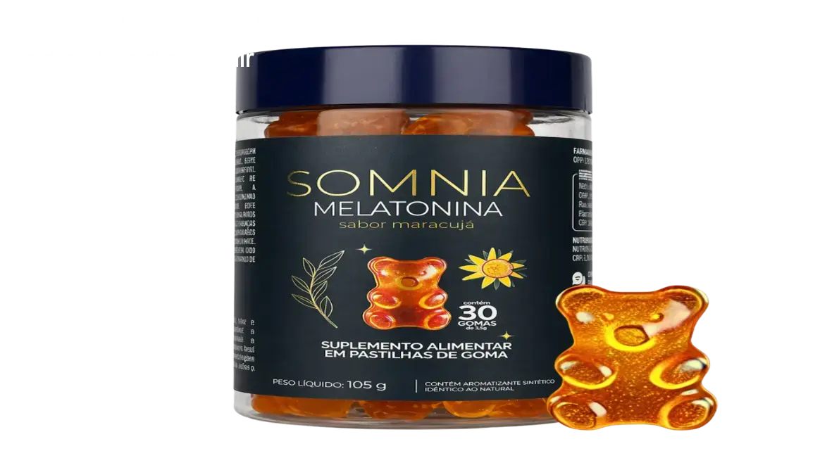 Somnia: Goma de melatonina sabor maracujá para dormir
