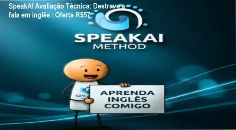 Banner promocional do Método SpeakAI – Inglês Fácil com oferta de R$57