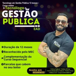 Tecnólogo em Gestão Pública 12 meses – Curso online