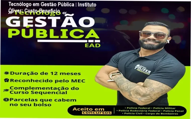 Instituto Óliver – garantia e reembolso do Tecnólogo em Gestão Pública