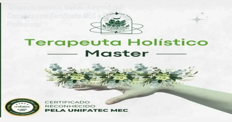 Imagem mostrando o certificado MEC do Terapeuta Holístico Master e a carteira profissional ATH, evidenciando a credibilidade do curso