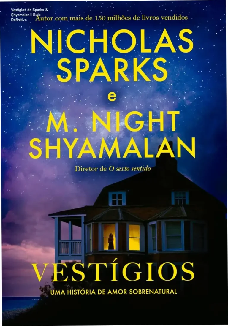 Capa do eBook Vestígios de Nicholas Sparks e M. Night Shyamalan