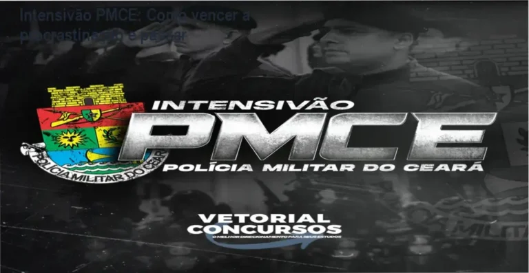 Imagem do curso Intensivão PMCE da Vetorial Concursos mostrando PDFs mágicos e cronograma de 90 dias