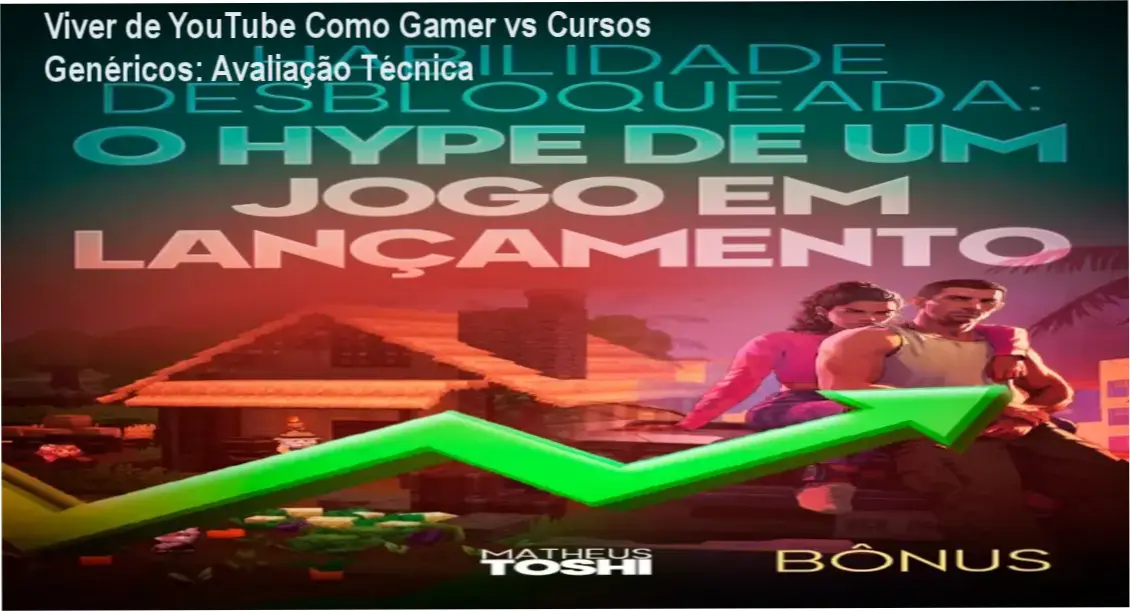 Viver de YouTube Como Gamer de Matheus Toshi comparado a cursos concorrentes