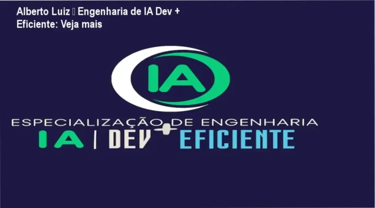 Alberto Luiz – bastidores da Engenharia de IA Dev + Eficiente, prática com RAG, LLMs e workflows