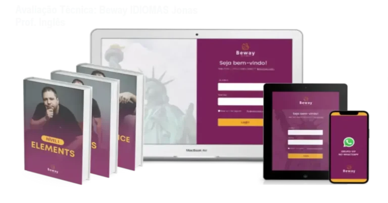 Guia explicativo sobre o produto digital Beway IDIOMAS Jonas Prof. Inglês