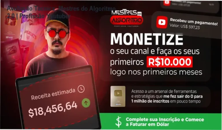 Guia explicativo sobre o produto digital Mestres do Algoritmo 2.0 | Profissão Youtuber