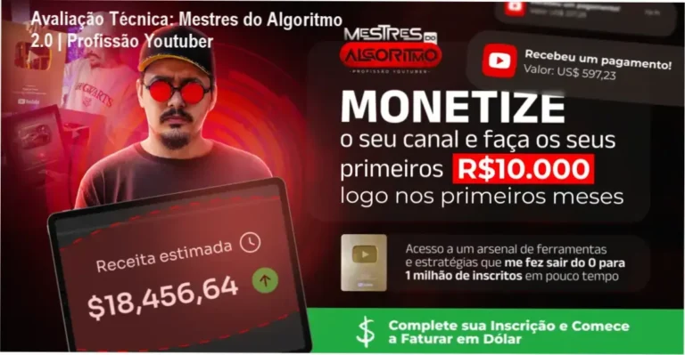 Guia explicativo sobre o produto digital Mestres do Algoritmo 2.0 | Profissão Youtuber