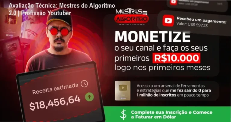 Guia explicativo sobre o produto digital Mestres do Algoritmo 2.0 | Profissão Youtuber