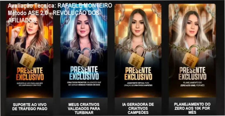 Guia explicativo sobre o produto digital RAFAELE MONTEIRO Método ASE 2.0 - REVOLUÇÃO DOS AFILIADOS