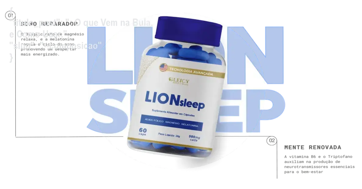 Guia explicativo sobre o produto digital LIONsleep