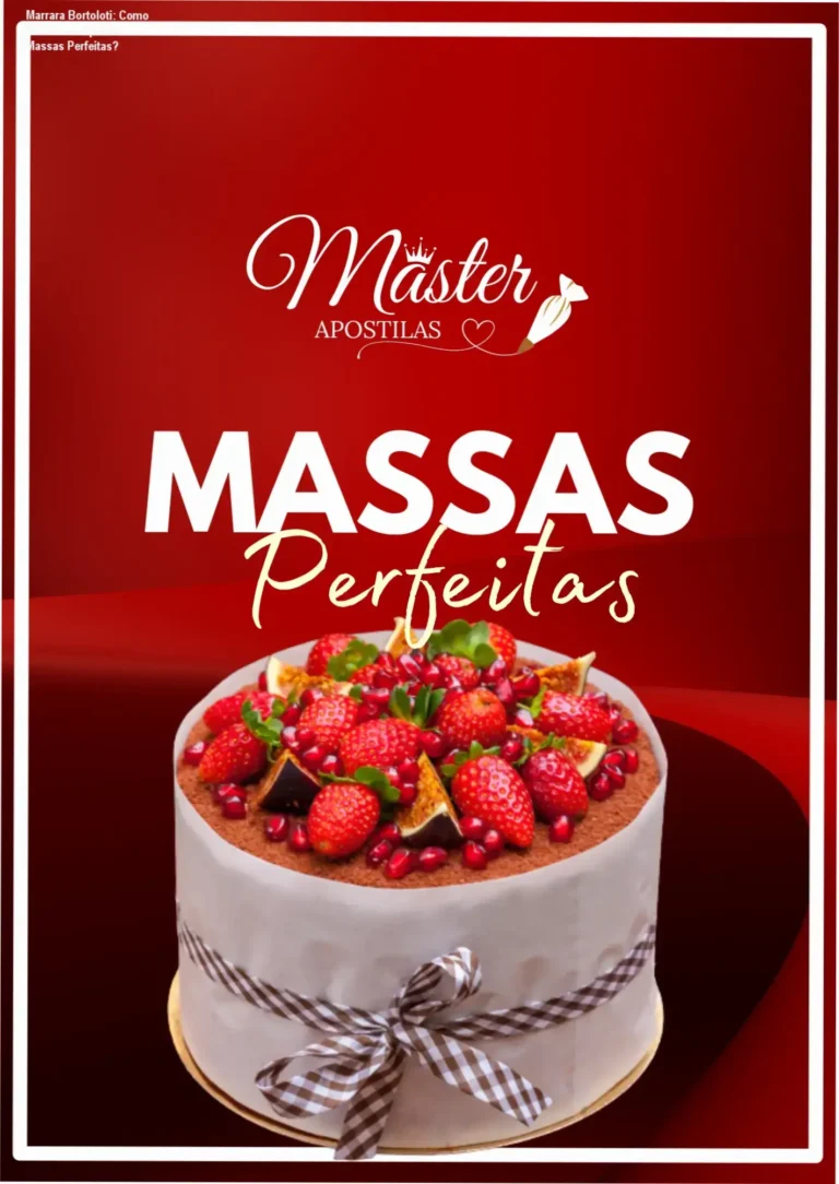 Apostila Massas Perfeitas Marrara Bortoloti bastidores e visão interna do conteúdo