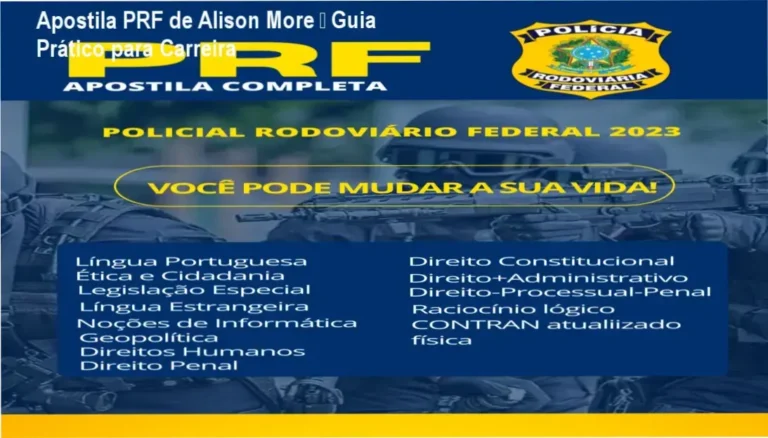 Apostila PRF de Alison More - carreira na Polícia Rodoviária