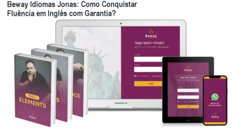 Beway 2.0 por Jonas: Plataforma completa para dominar o inglês com metodologia prática e garantia de 7 dias.