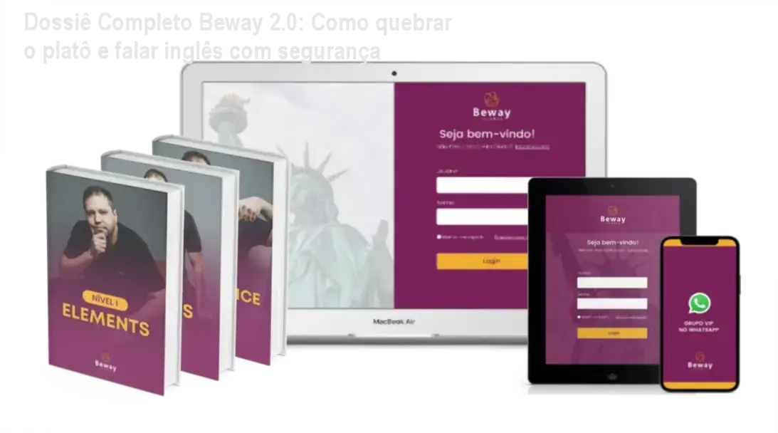 Beway IDIOMAS Jonas Prof. Inglês - metodologia exclusiva com bastidores e experiência prática