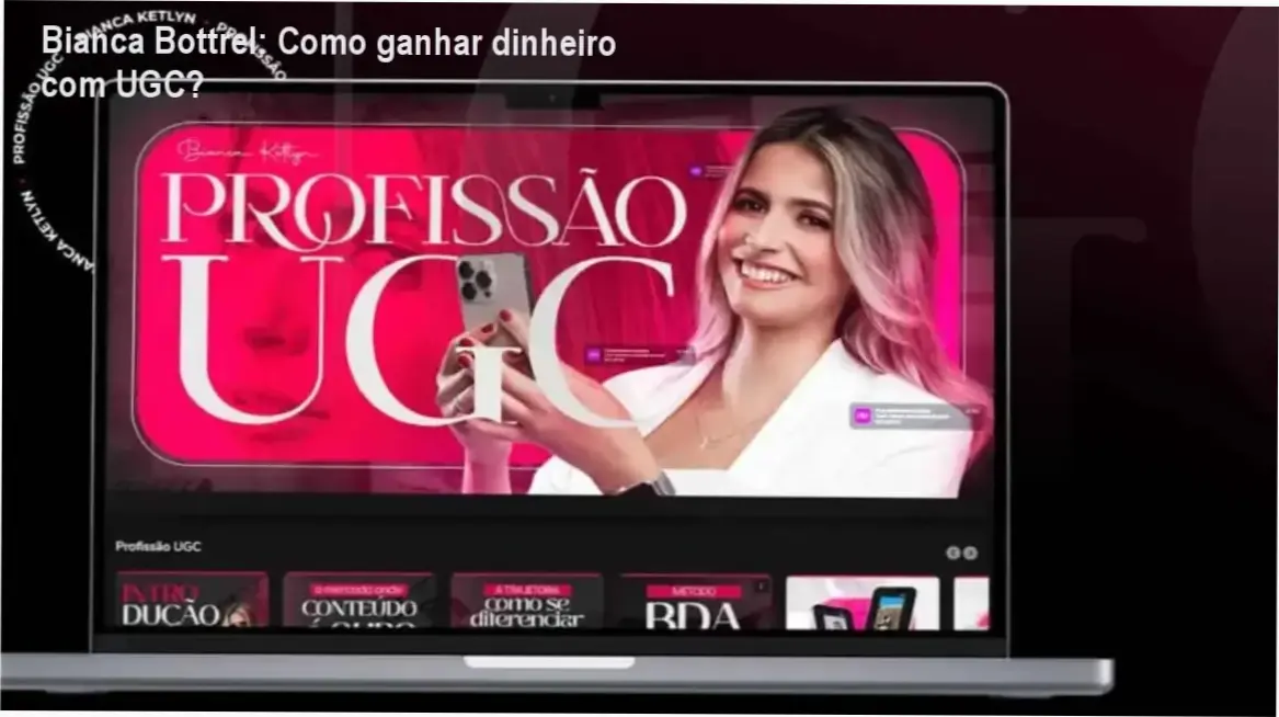 Bianca Bottrel apresentando o curso Profissão UGC, destaque para criação de vídeos para marcas sem necessidade de seguidores