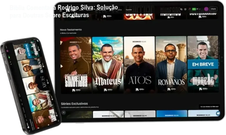 Imagem mostrando interface do app com livros abertos e elementos tecnológicos integrados