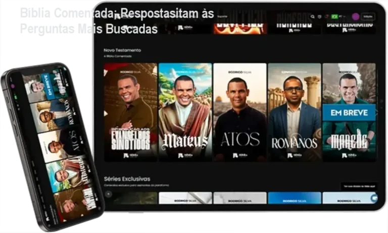 Estudo interativo de textos bíblicos clipping IA