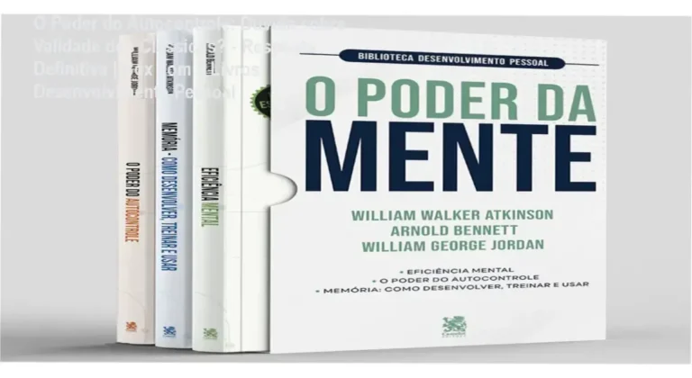 Box Desenvolvimento Pessoal 'O Poder da Mente' com destaque para os 3 clássicos em capa dorsal
