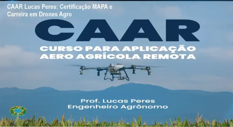 CAAR Lucas Fernando Peres carreira em aplicação aeroagrícola com drones