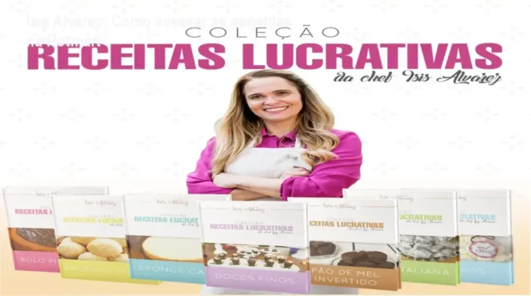 Coleção Receitas Lucrativas da Chef Ísis Alvarez bastidores e funcionamento interno na Hotmart