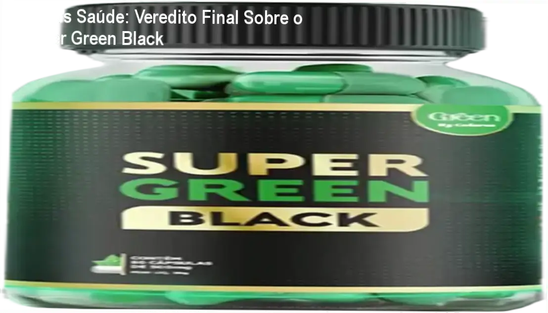 Pote do suplemento Super Green Black da Colors Saúde ao lado de frutas