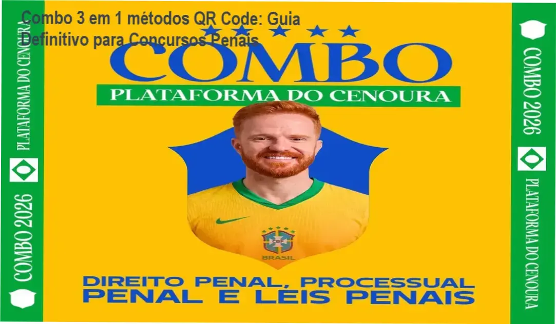 Combo 3 em 1 do Método QR Code com livros interativos QR Code e vídeos explicativos para concursos penais