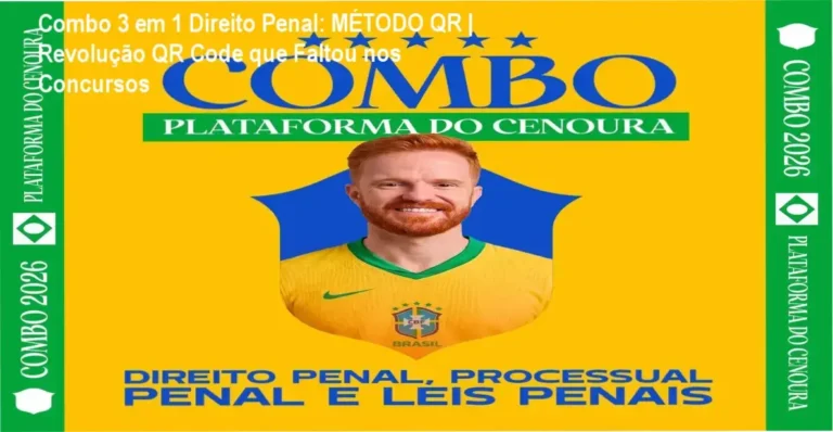 COMBO 3 EM 1 PENAL MÉTODO QR com QR Code conectando livros a vídeos explicativos