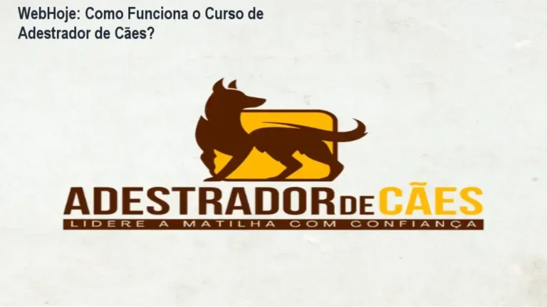 Curso de Adestrador de Cães WebHoje bastidores e funcionamento interno da plataforma