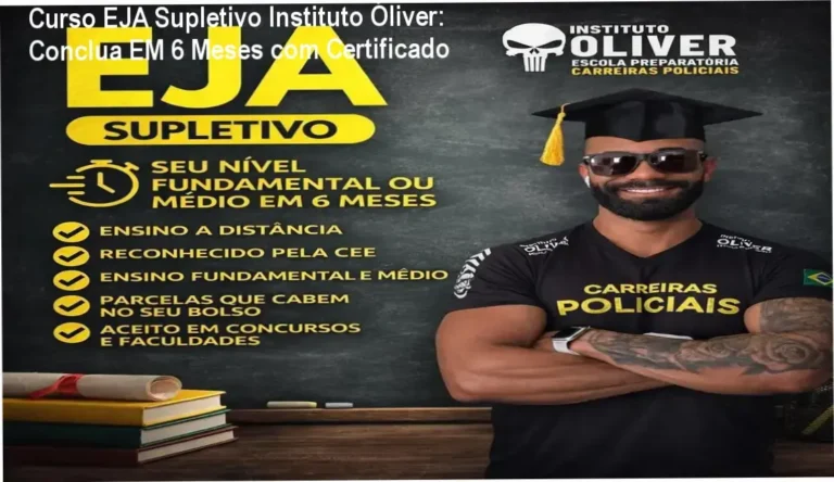 Curso EJA Supletivo Instituto Óliver - Certificado Nacional com Avaliação 4.9/5