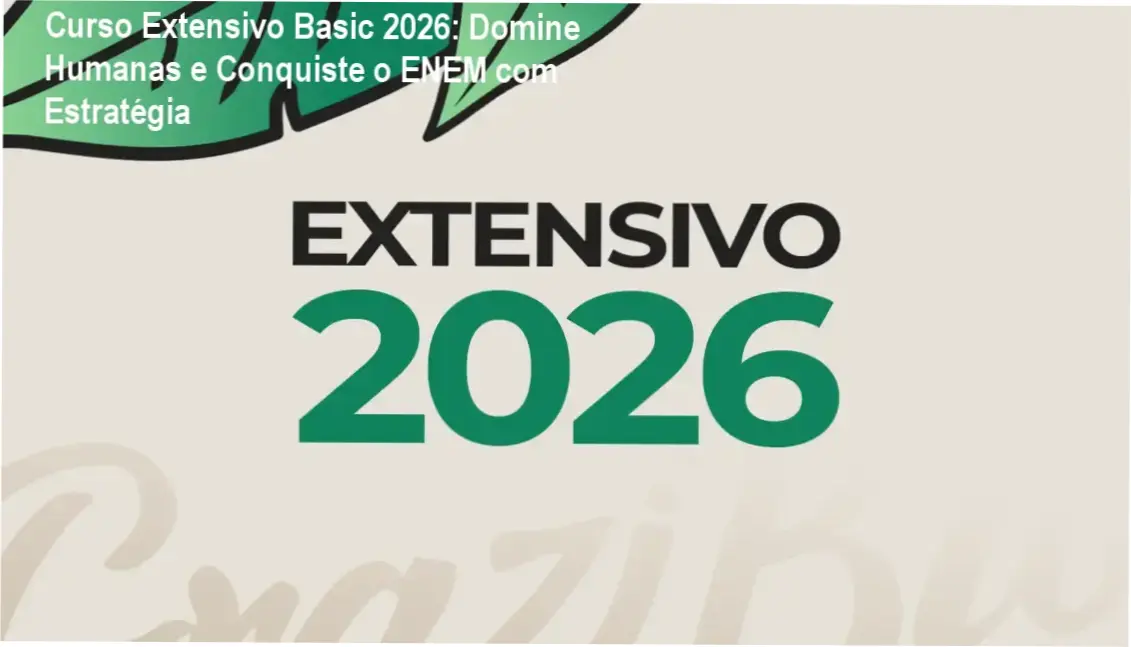 Curso Extensivo Basic 2026 pela Terra Negra: Aulas exclusivas e estratégias para ENEM