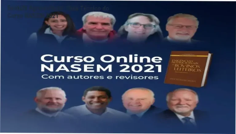 Interface do Curso Online NASEM 2021 da Santafé Agroinstituto com módulos de nutrição