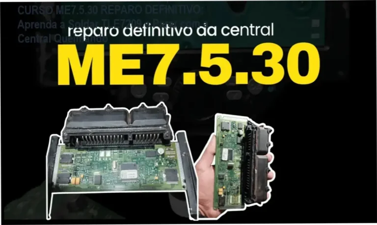 Curso Reparo Definitivo ME7.5.30 da Power-On Eletrônica com suporte prático e método validado