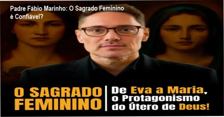 Interface de estudos do curso O Sagrado Feminino com Padre Fábio Marinho e elementos teológicos