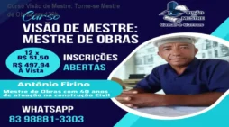 Curso Visão de Mestre: Torne-se Mestre de Obras em 120h