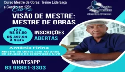 Curso Mestre de Obras: Treine Liderança e Gestão em 120h