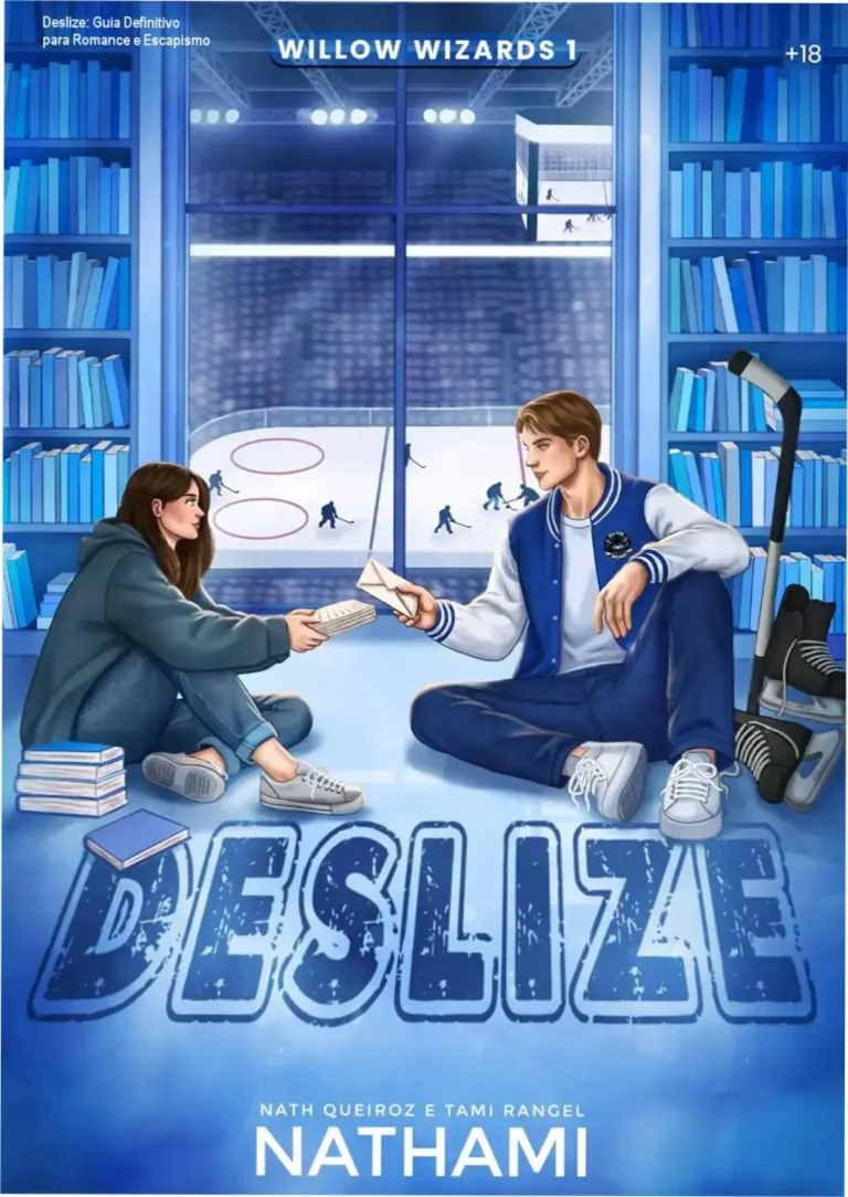 Imagem do livro Deslize (Willow Wizards Livro 1) com destaque para guias de romance universitário e escapismo