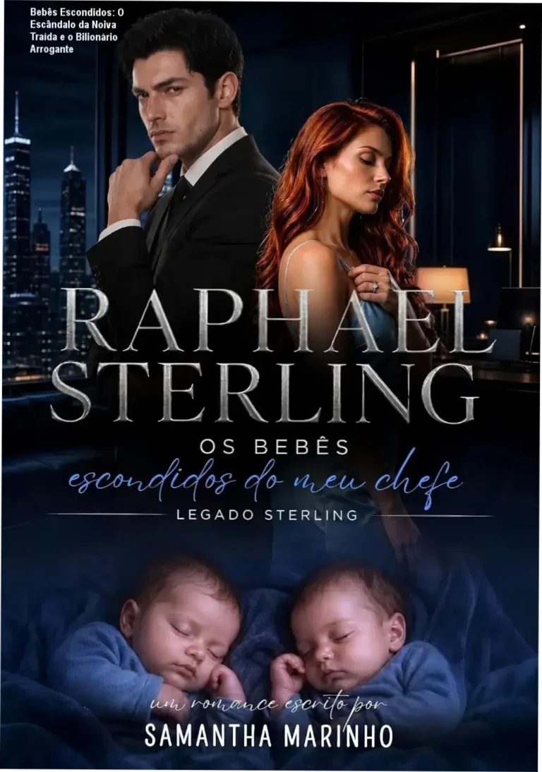 Capa destacada do ebook 'Os Bebês Escondidos do meu Chefe' com destaque para os temas de traição e bilionário