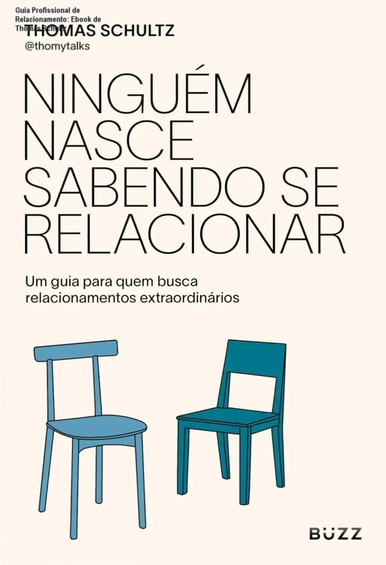 Capa do ebook 'Ninguém nasce sabendo se relacionar' de Thomas Schultz, ilustrando um coração simbólico com conexões