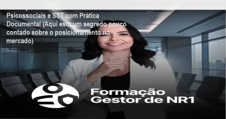 Formação Gestor de NR1 com Izabella Camargo: estratégias práticas de SST e documentos de segurança (carga horária: 20h)