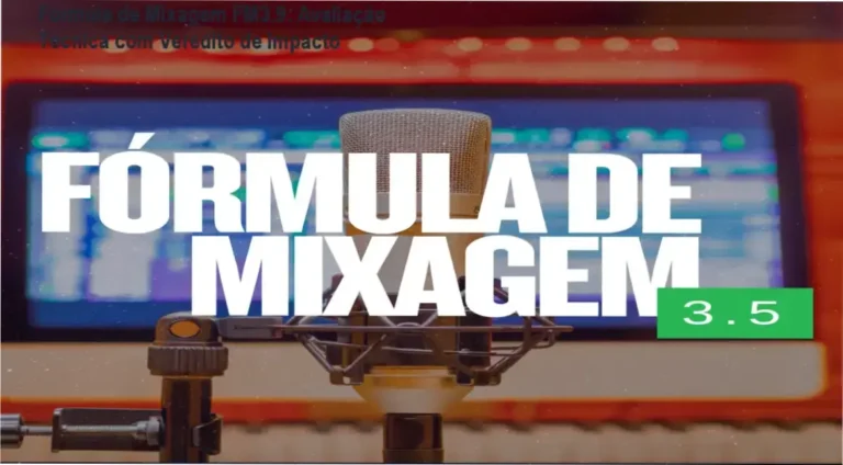 Estrutura do curso FM3.9 com módulos de mixagem profissional e bônus