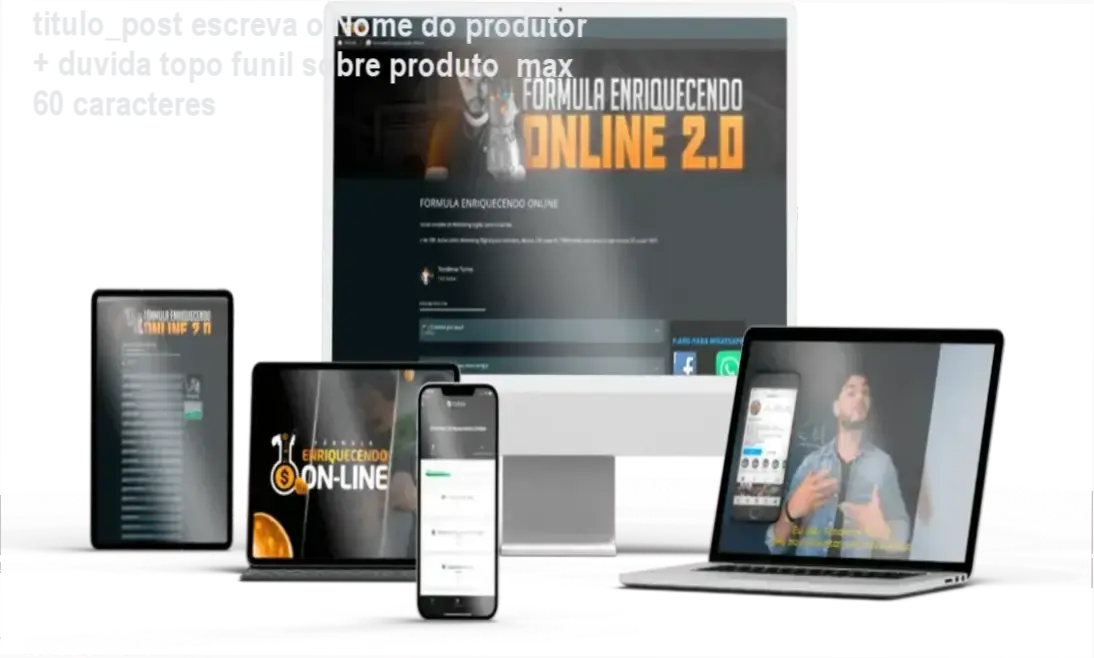 Fórmula Enriquecendo Online - Acesso ao método T.O.M e mentorias exclusivas