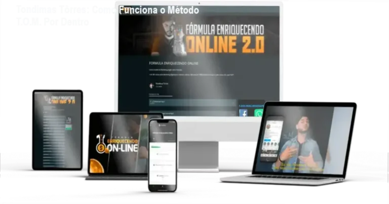 Fórmula Enriquecendo Online Tondimas Tôrres bastidores e funcionamento interno do curso