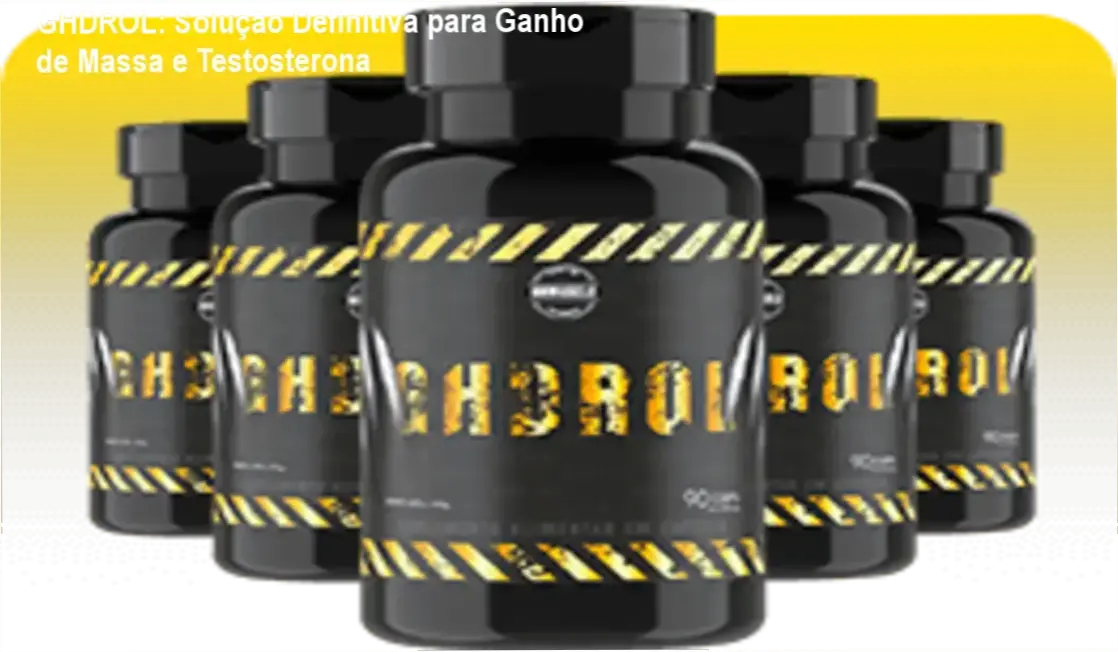 Frasco de GHDROL ao lado de halteres, representando aumento de massa muscular