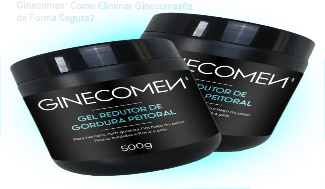 Ginecomen aplicado no peito com antes e depois, mostrando redução de inchaço