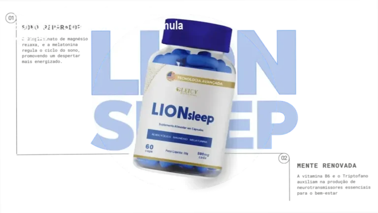 Suplemento LIONsleep da Gleicy Pontes Beauty para auxiliar no sono reparador sem efeitos colaterais.