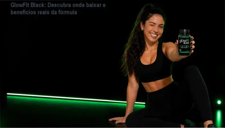 Fórmula natural do GlowFit Black com ação termogênica e detox